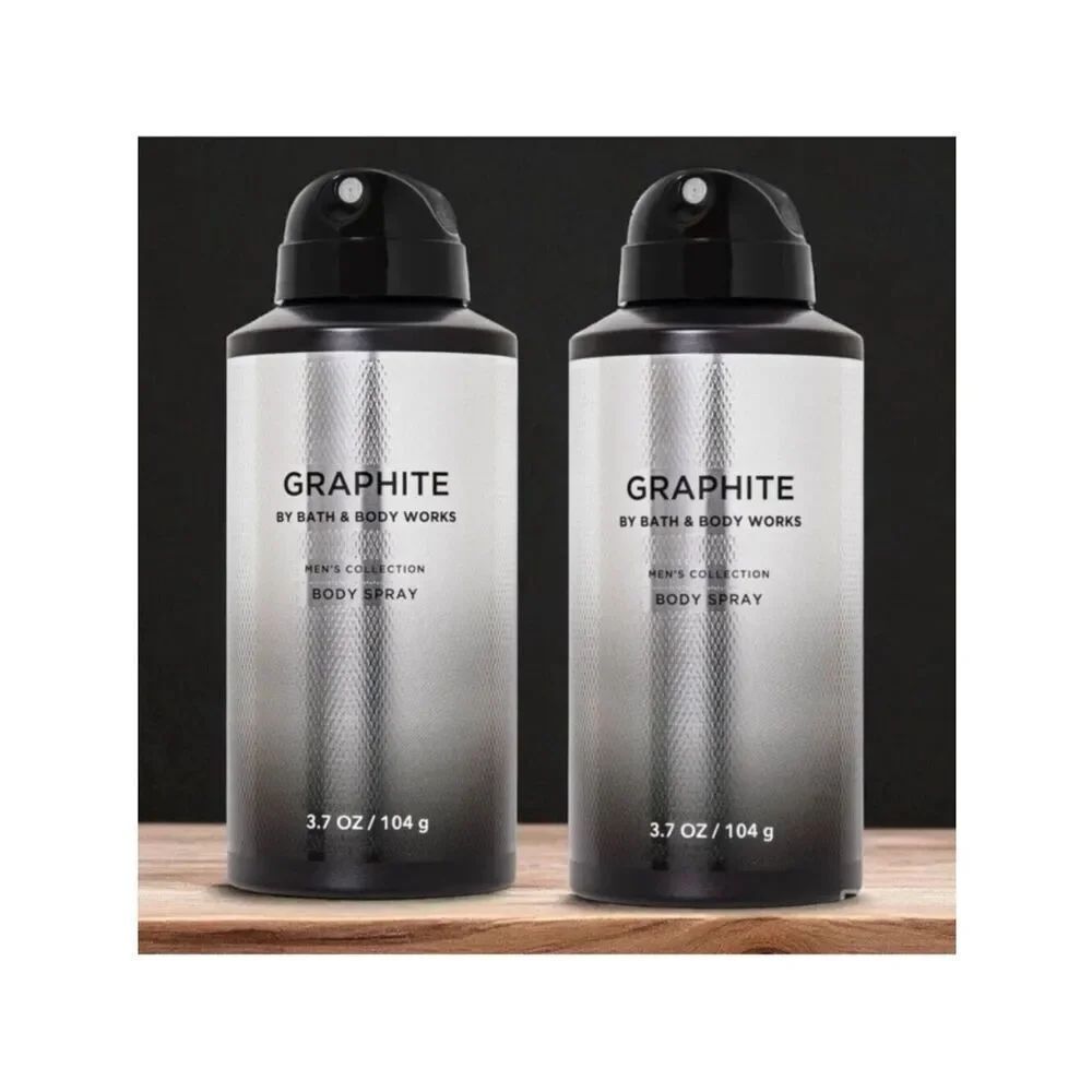 Bath & Body Works Set of 2 Graphite Men’s Collection Bergamot Woods Body Spray
